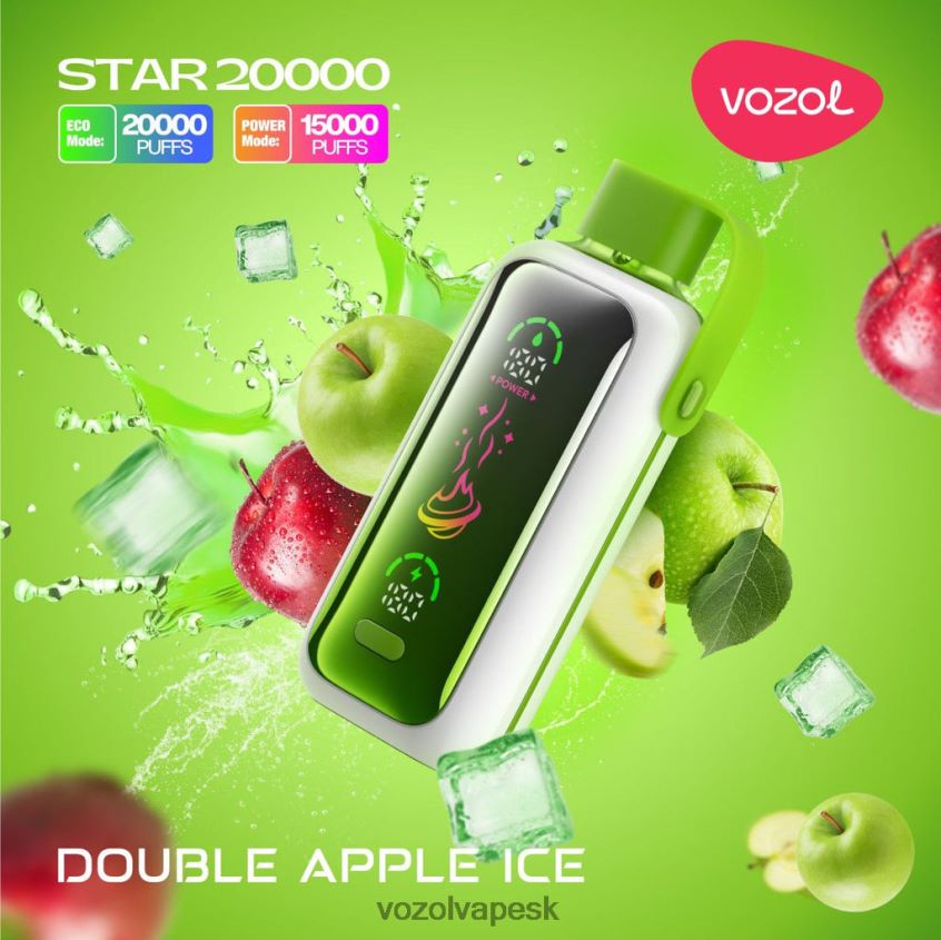 VOZOL Gear - VOZOL STAR 20 000 F88H807 dvojitý jablkový ľad