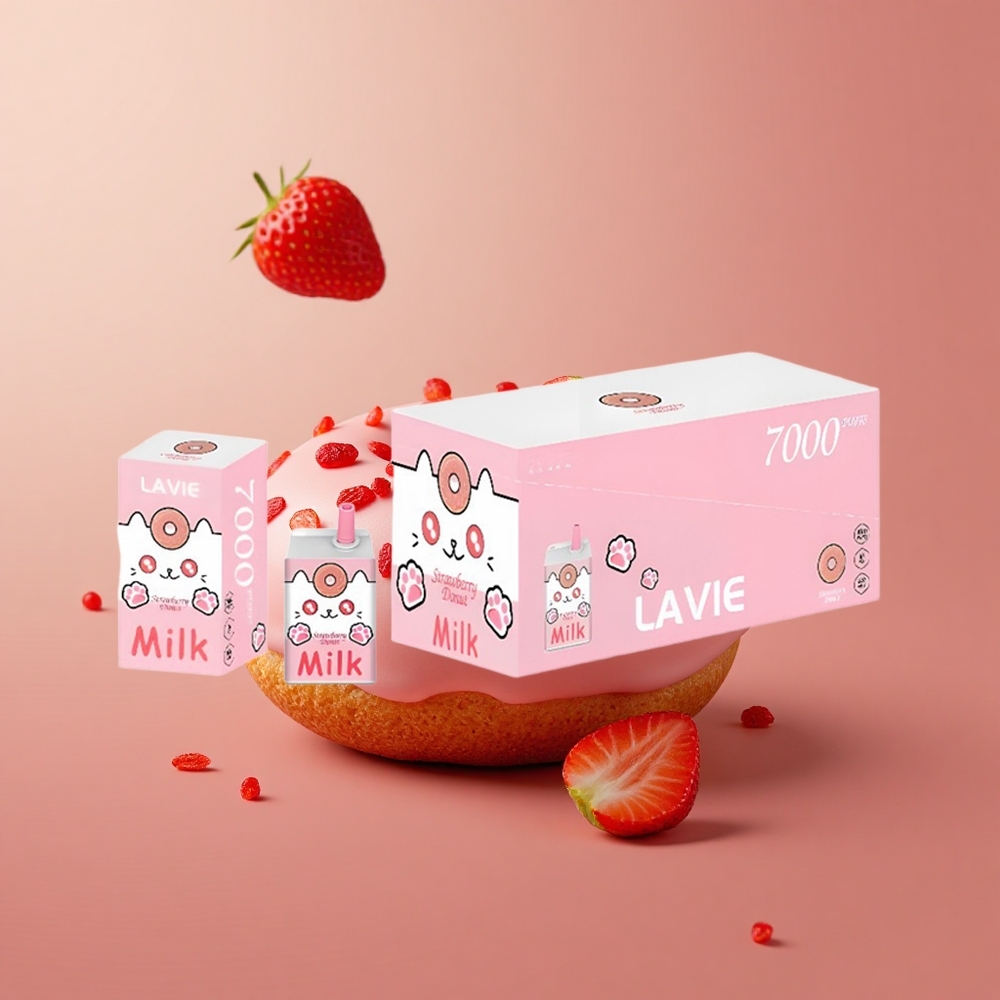 LAVIE Milk 7000 Puffs Jahodová Štrúdľa 16ML Slovakia vape wholesale
