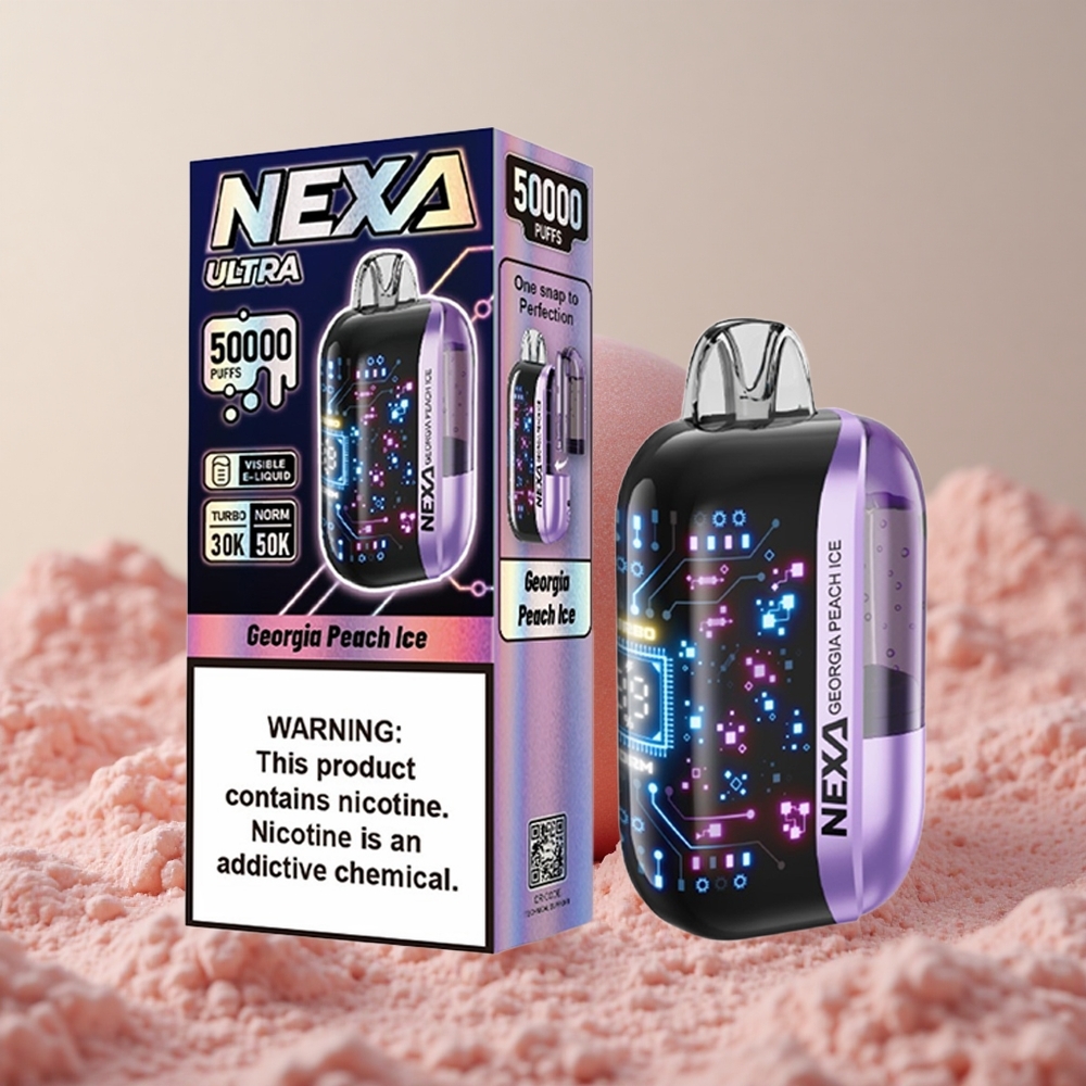 NEXA Ultra 50K 50000 Puffs Broskyňa ľad Display Screen Slovakia vape wholesale
