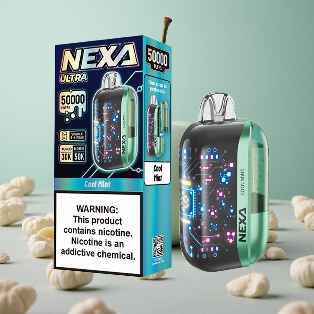 NEXA Ultra 50K 50000 Puffs Jednorazové Vape Cool Mint (20ml, 5% Nikotín) Slovakia vape wholesale