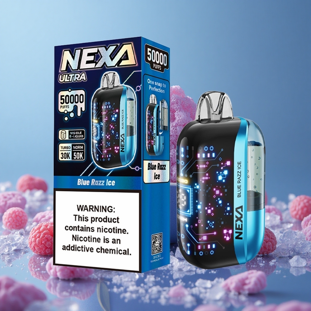 NEXA Ultra 50K Jednorazové Vape 50000 Puffs Blue Razz Ice 20ml Slovakia vape wholesale