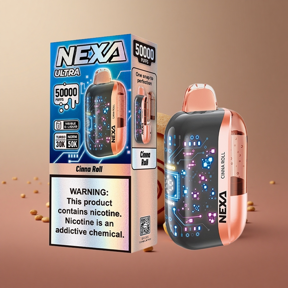 NEXA Ultra 50K Jednorazové Vape Cinna Roll 20ml 800mah Slovakia vape wholesale