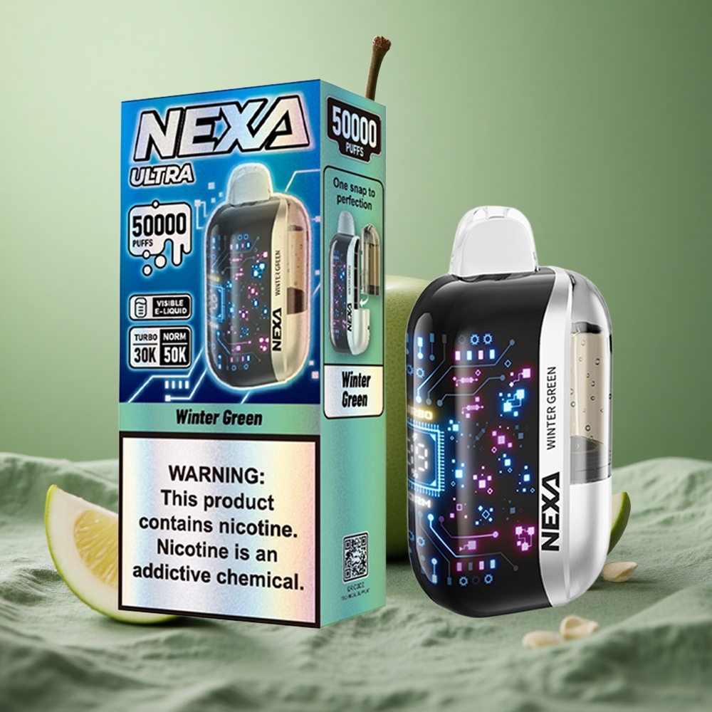NEXA Ultra 50K Jednorazové Vape Zimná Zeleň 20ml Slovakia vape wholesale