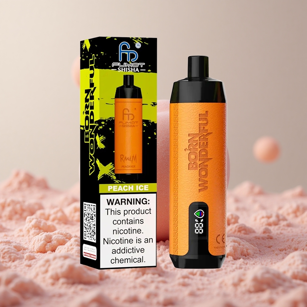 RandM Fumot Shisha 10000 Puffs Broskyňa Ľad Jednorazové Vape 18ml Slovakia vape wholesale