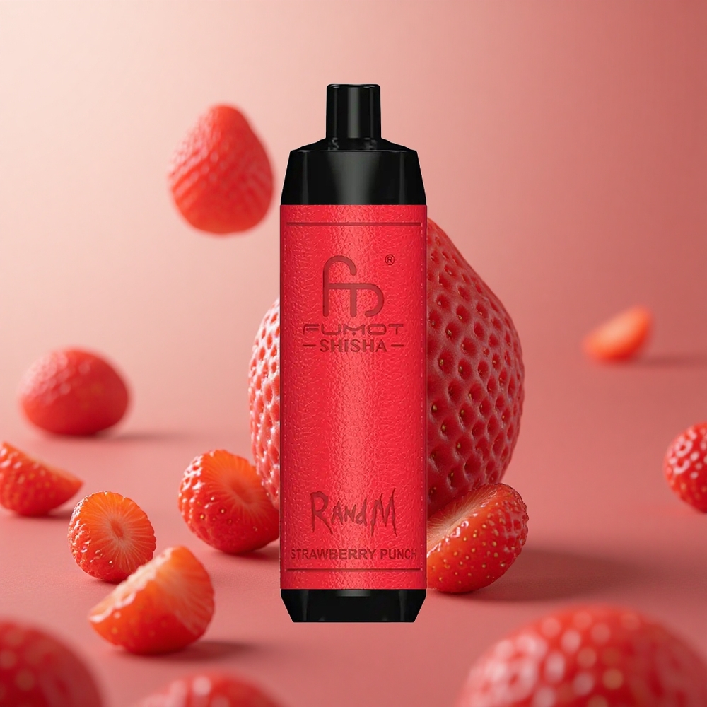 RandM Fumot Shisha 10000 Puffs Jahodový Punč 18ml Slovakia vape wholesale