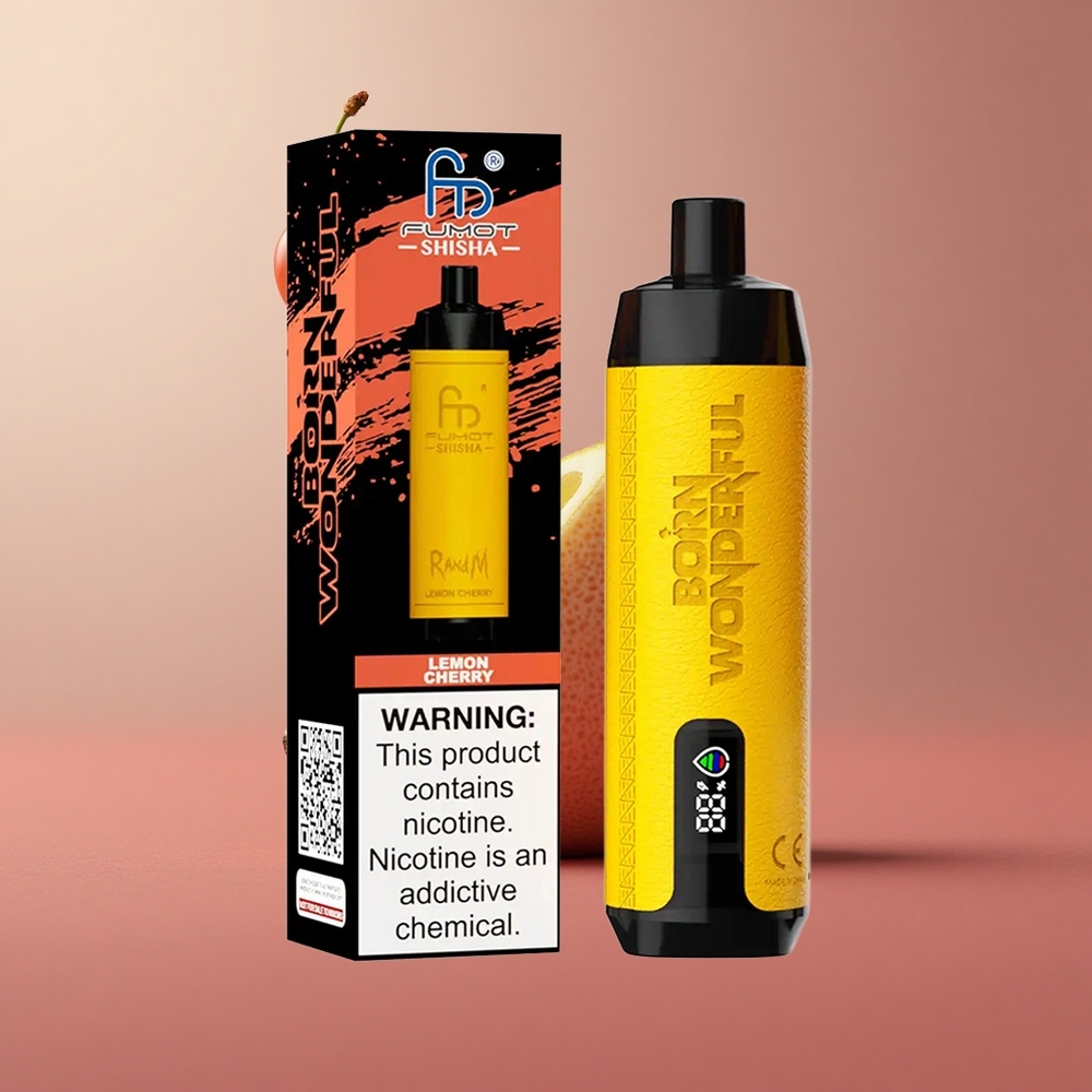 RandM Fumot Shisha 10000 Puffs Jednorazové Vape Citrón Čerešňa 18ml Slovakia vape wholesale