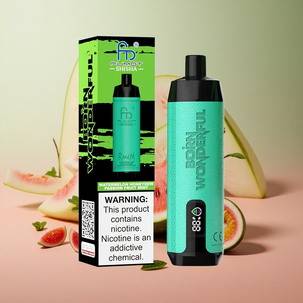 RandM Fumot Shisha 10000 Puffs Vodový melón Medovka Maracuja Mätová 18ml Slovakia vape wholesale
