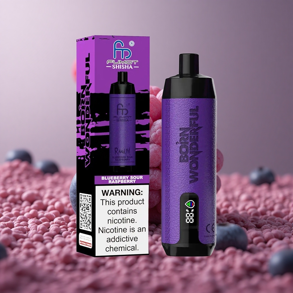 RandM Fumot Shisha 10000 Puffs Čučoriedka Kyslá Malina Slovakia vape wholesale