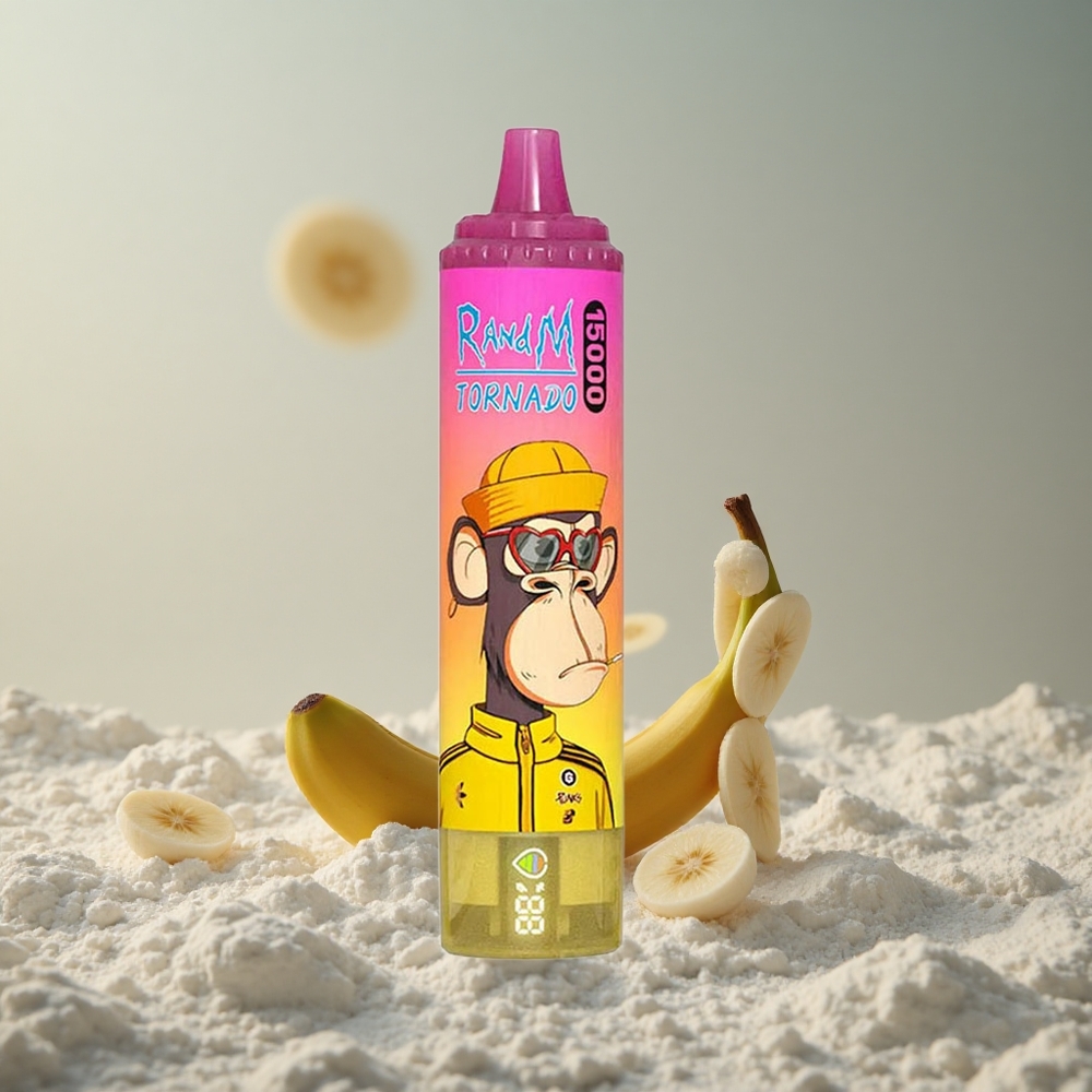 RandM Fumot Tornado 15000 Puffs Banánová Mrazená s 25ml Slovakia vape wholesale