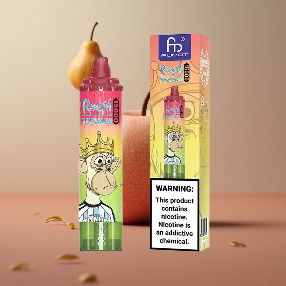 RandM Fumot Tornado 15000 Puffs Jablko Broskyňa Hruška 25ml Slovakia vape wholesale