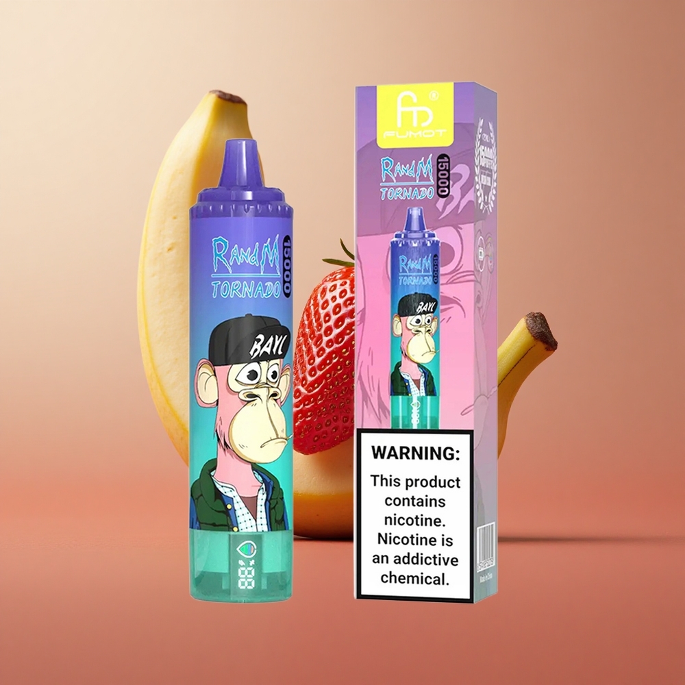 RandM Fumot Tornado 15000 Puffs Jahoda/Banán 25ml Slovakia vape wholesale