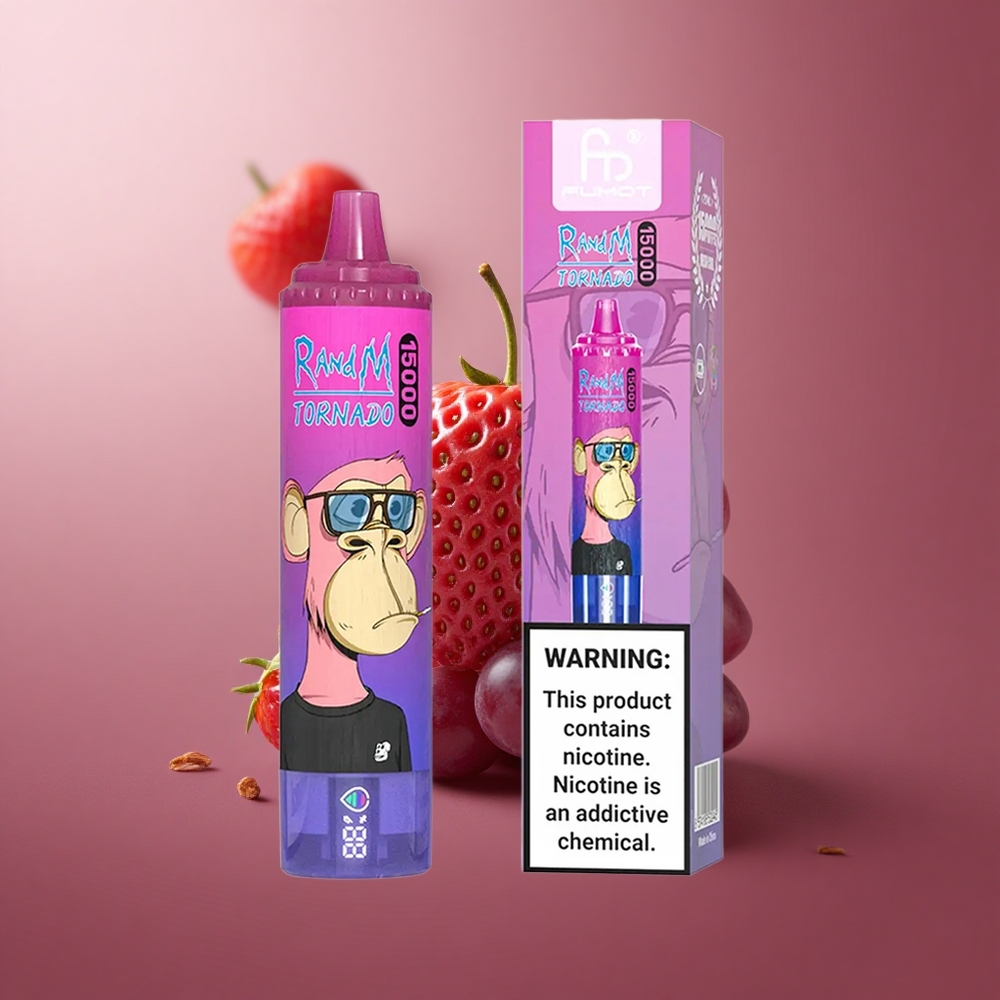 RandM Fumot Tornado 15000 Puffs Jahoda Hrozno 25ml LCD Slovakia vape wholesale
