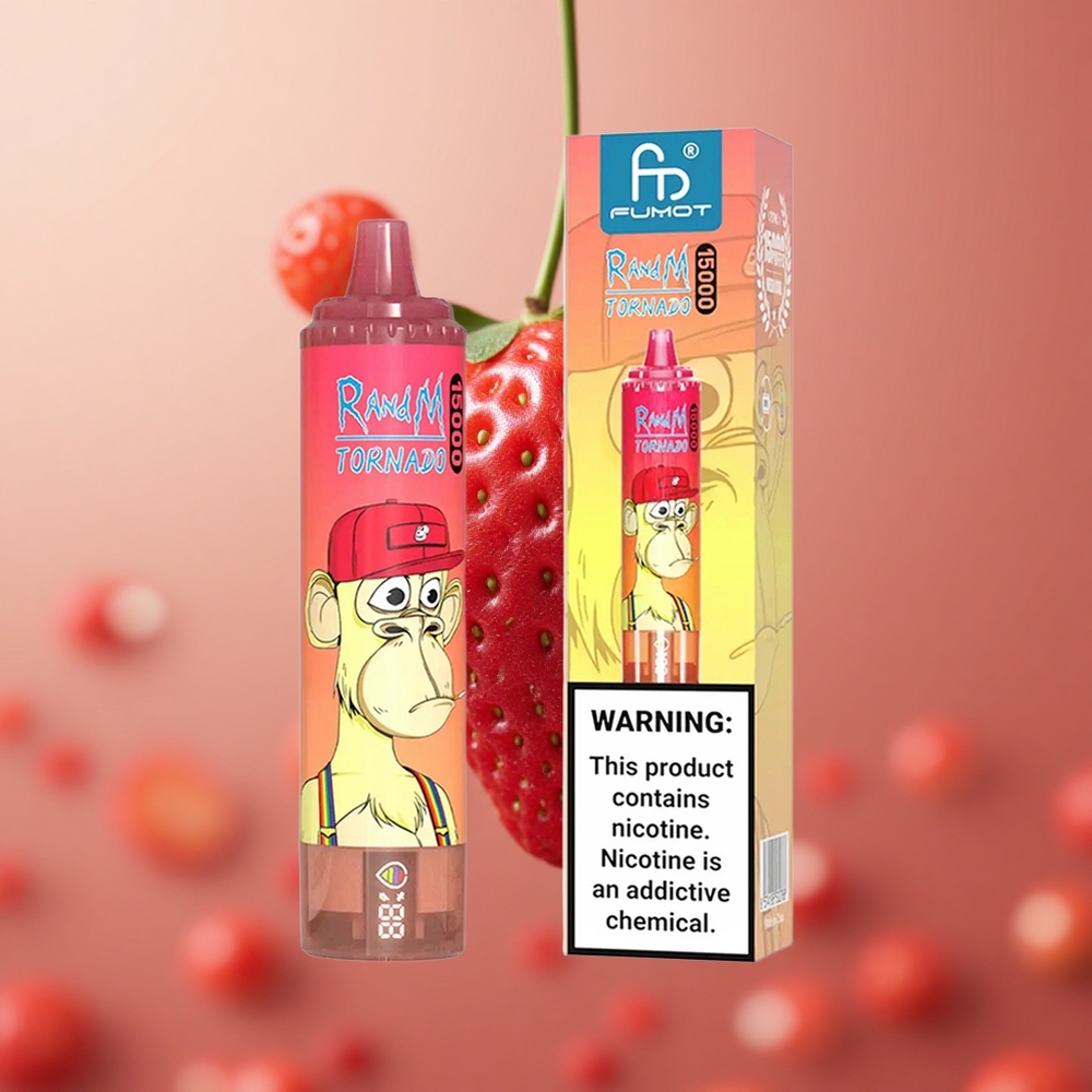 RandM Fumot Tornado 15000 Puffs Jahoda Red Bull 25ml Slovakia vape wholesale