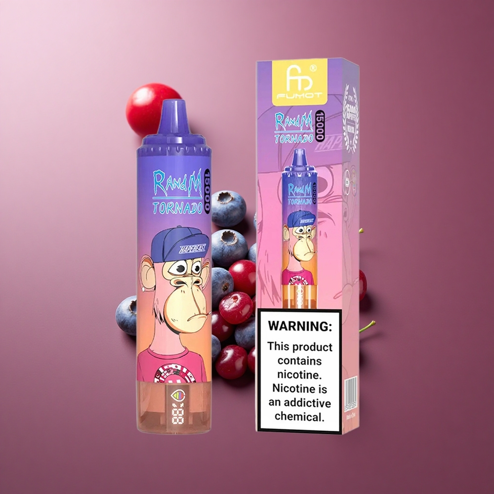 RandM Fumot Tornado 15000 Puffs Čučoriedka Čerešňa Brusnica Slovakia vape wholesale