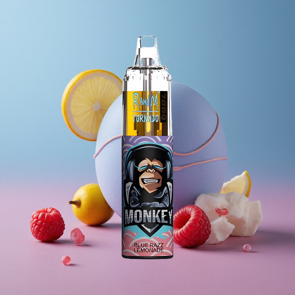 RandM Fumot Tornado 7000 Puffs Blue Razz Lemonade (Modrá Malina Limonáda) 14ML Slovakia vape wholesale