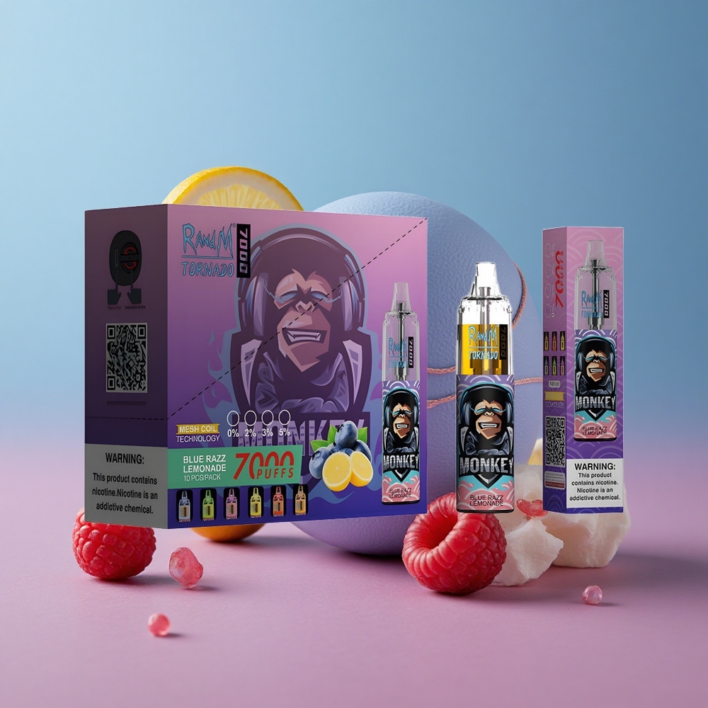 RandM Fumot Tornado 7000 Puffs Blue Razz Lemonade (Modrá Malina Limonáda) 14ML Slovakia vape wholesale