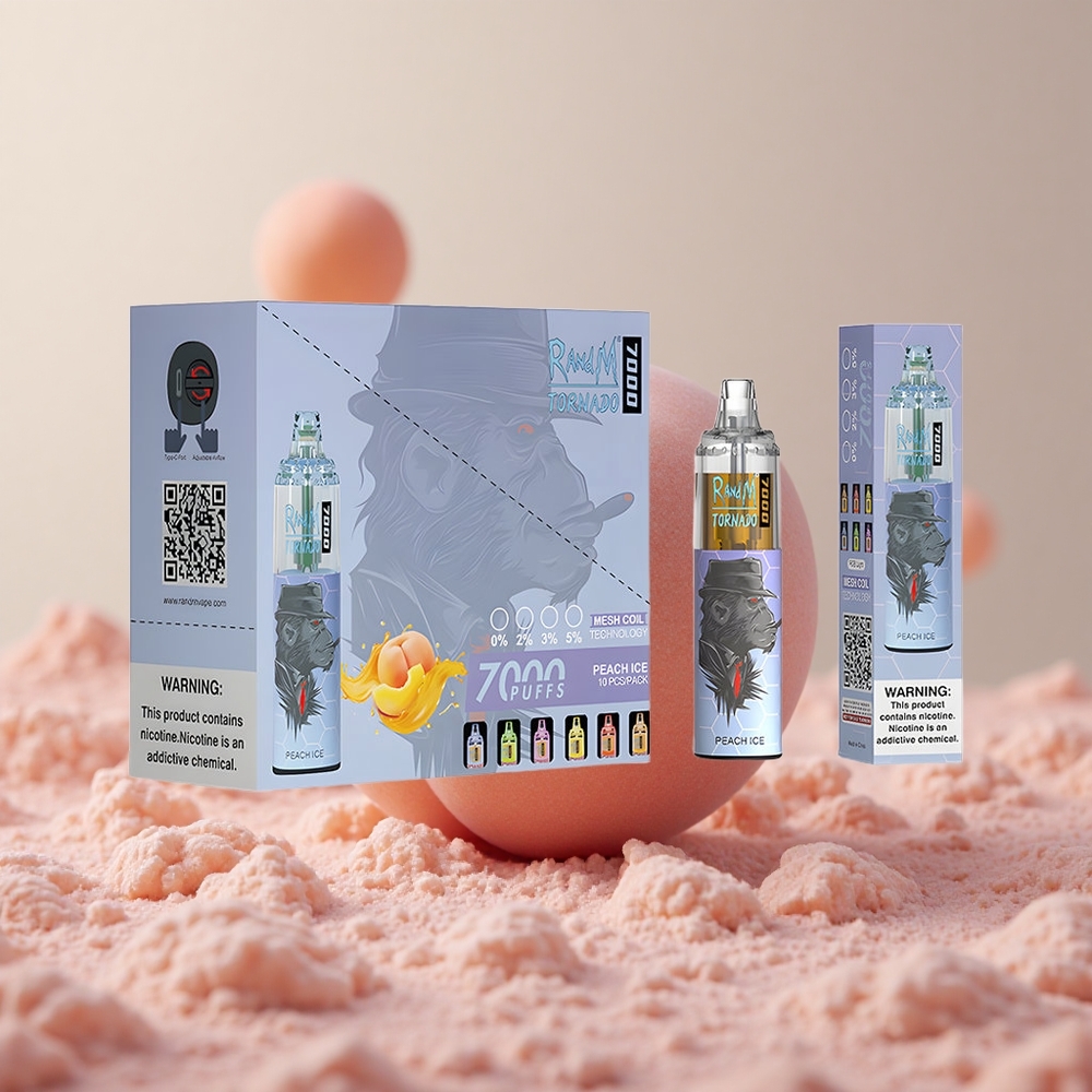 RandM Fumot Tornado 7000 Puffs Broskyňa Ľad 14ML Slovakia vape wholesale
