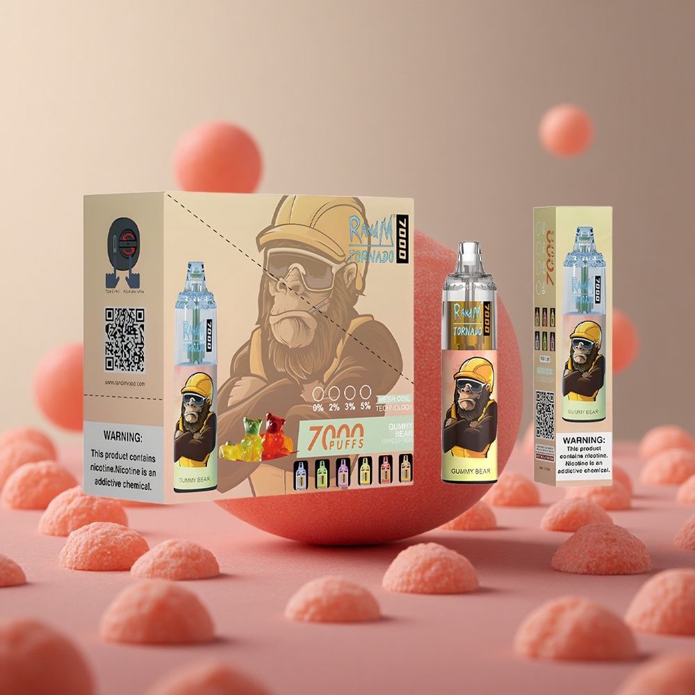 RandM Fumot Tornado 7000 Puffs Gummy Bear (Gumové medvedíky) 14ML Slovakia vape wholesale