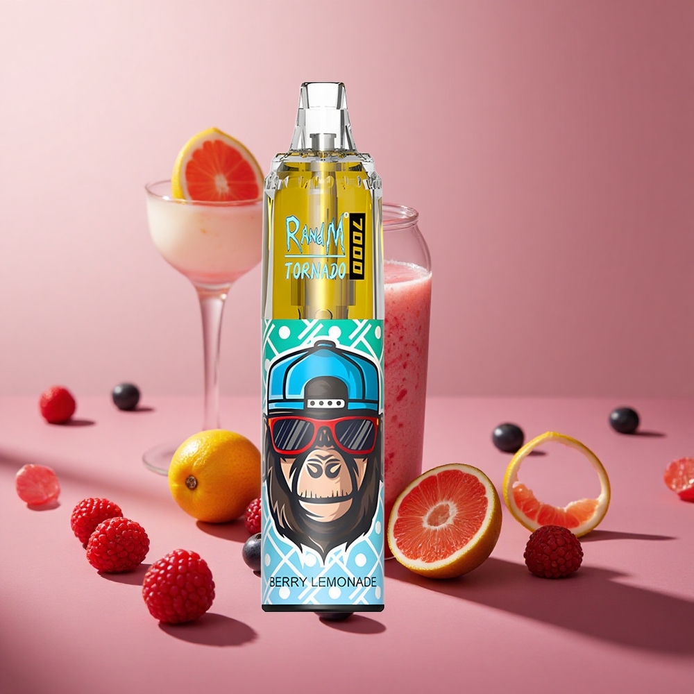 RandM Fumot Tornado 7000 Puffs Jahoda Limonáda Typ-C Port Slovakia vape wholesale
