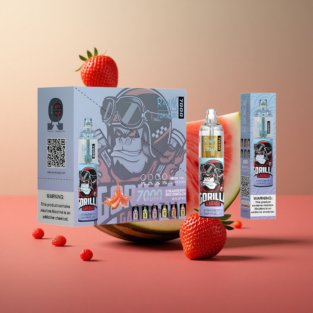 RandM Fumot Tornado 7000 Puffs Jahoda Vodný melón 14ML Slovakia vape wholesale