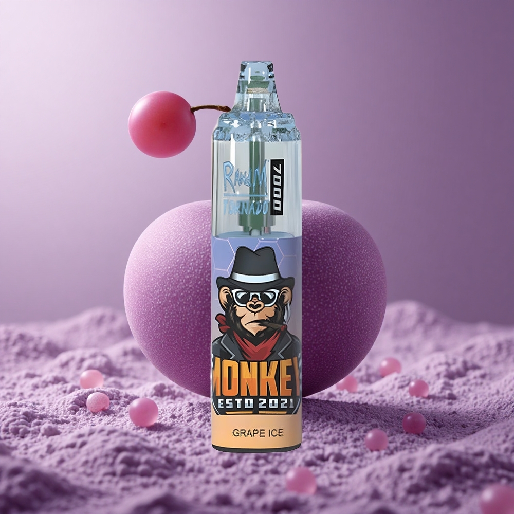 RandM Fumot Tornado 7000 Puffs Jednorazové Vape Hroznový ľad 14ML Slovakia vape wholesale