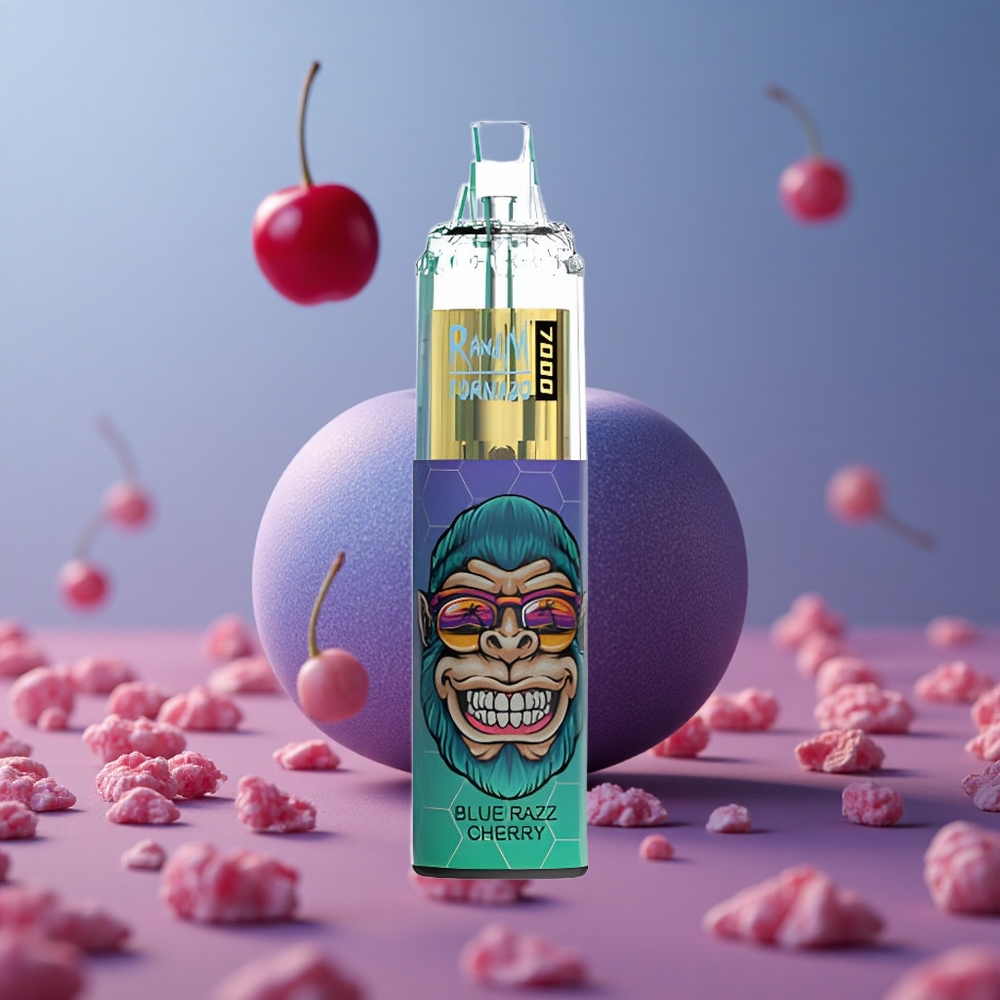 RandM Fumot Tornado 7000 Puffs Jednorazové Vape Modrá Malina Čerešňa 14ML Slovakia vape wholesale