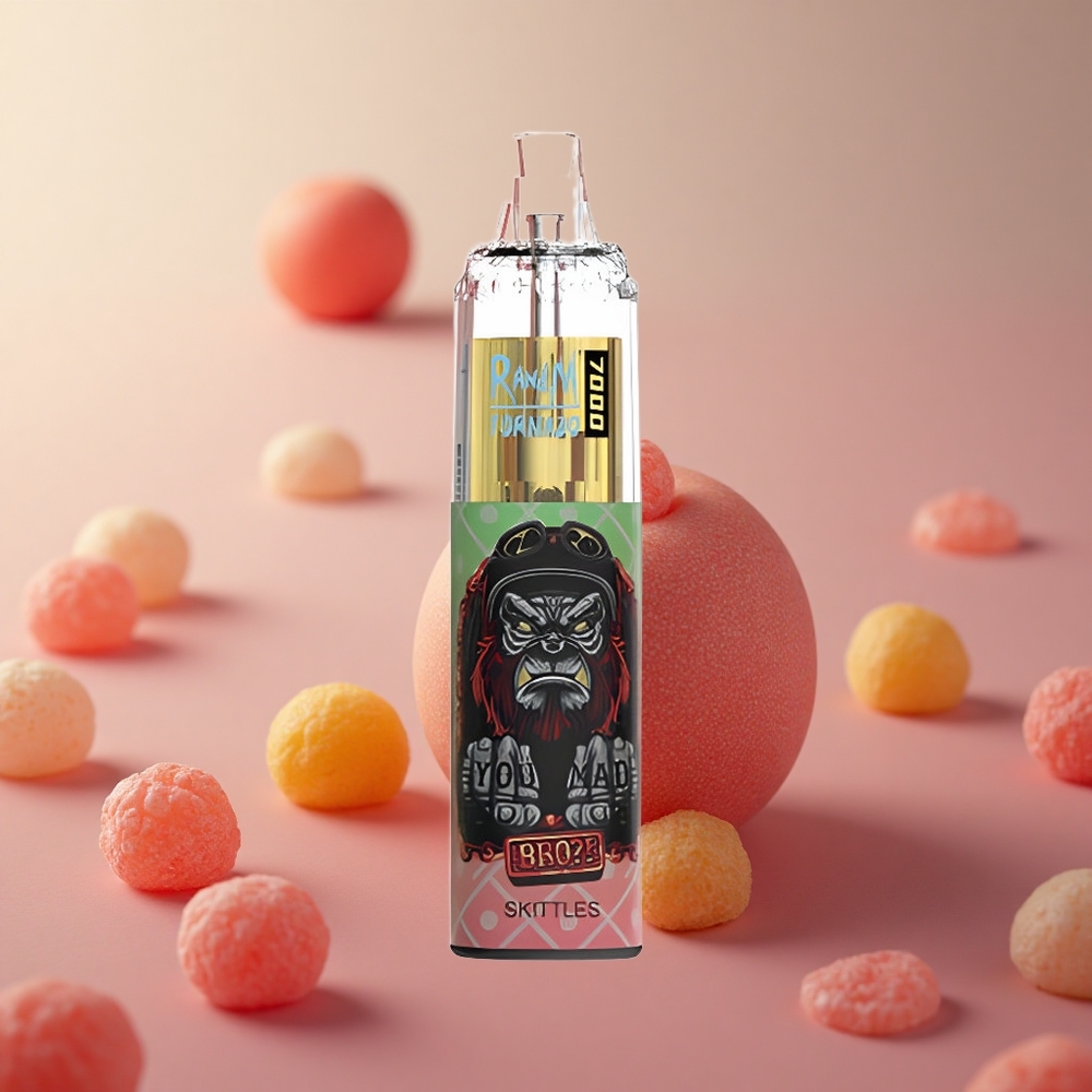 RandM Fumot Tornado 7000 Puffs Jednorazové Vape Skittles (14 ML, Nastaviteľný prúd vzduchu) Slovakia vape wholesale