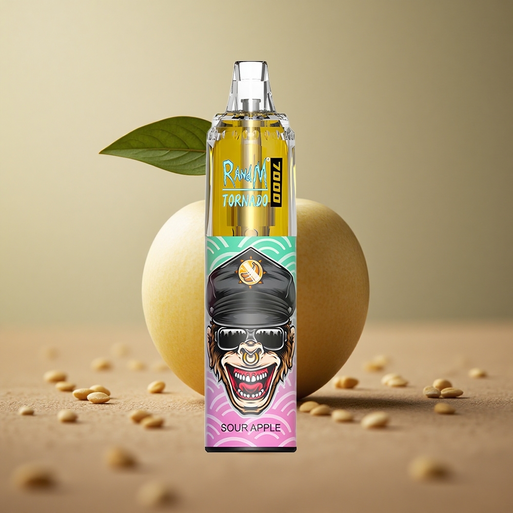 RandM Fumot Tornado 7000 Puffs Kyslé jablko 14ML Type-C Slovakia vape wholesale