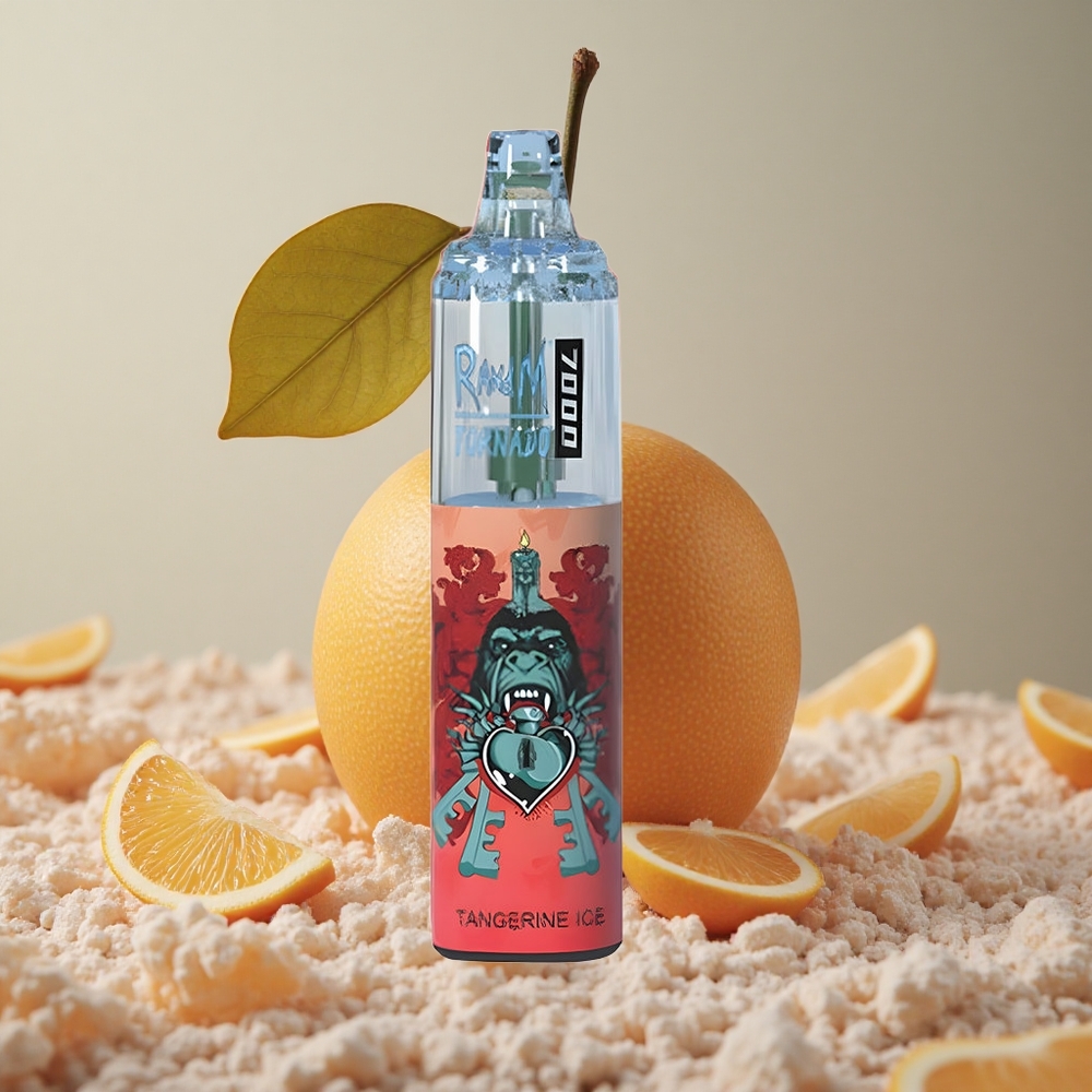 RandM Fumot Tornado 7000 Puffs Mandarínkový ľad Typ-C Port Slovakia vape wholesale