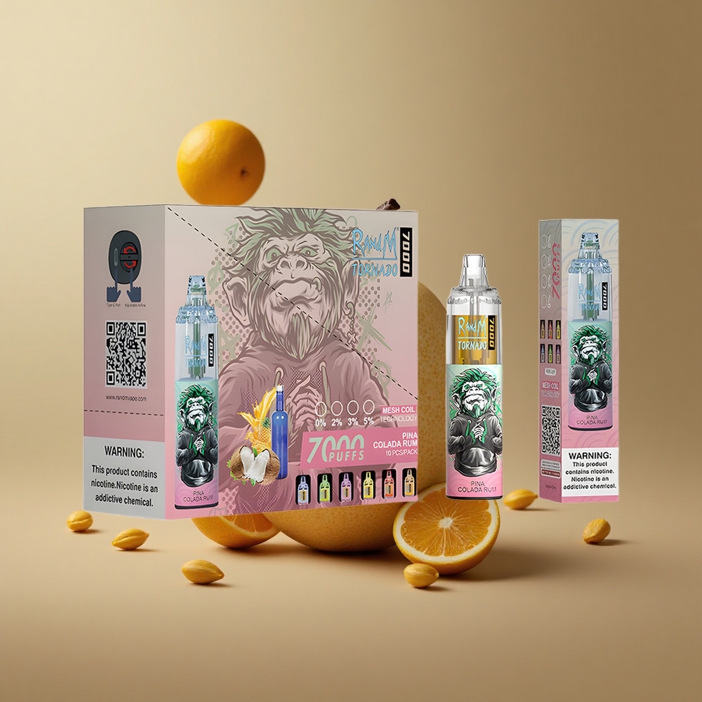 RandM Fumot Tornado 7000 Puffs Pina Colada Rum 14ML Mesh Coil Slovakia vape wholesale