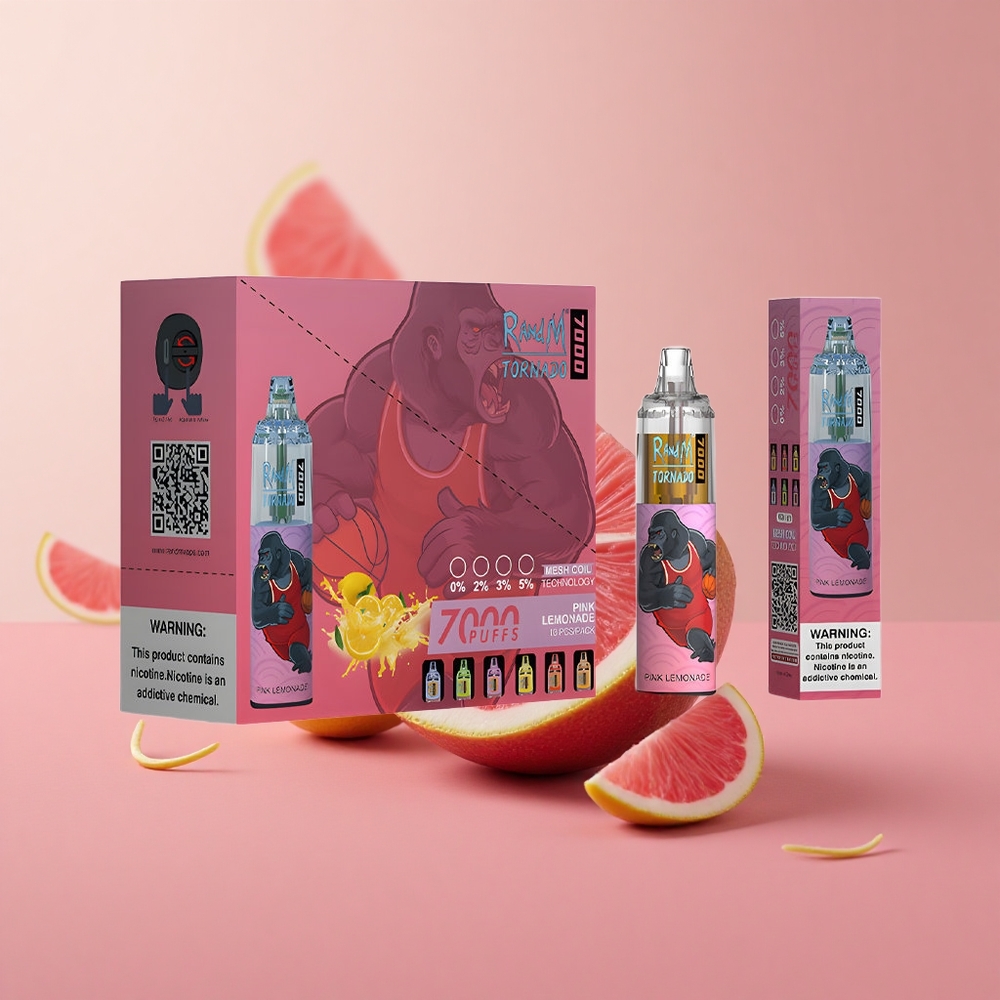 RandM Fumot Tornado 7000 Puffs Ružová Limonáda 14ML Slovakia vape wholesale