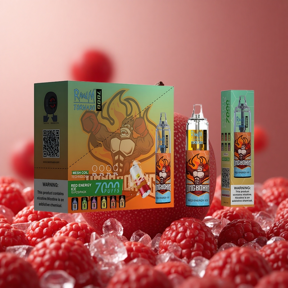 RandM Fumot Tornado 7000 Puffs Červená Energia Ľadová 14ML Slovakia vape wholesale