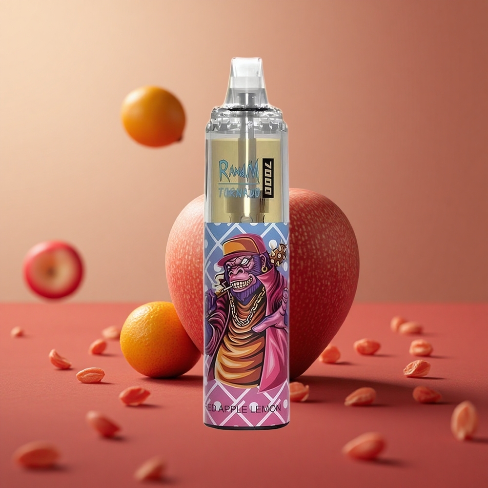 RandM Fumot Tornado 7000 Puffs Červené jablko citrón Jednorazové Vape 14ML Slovakia vape wholesale