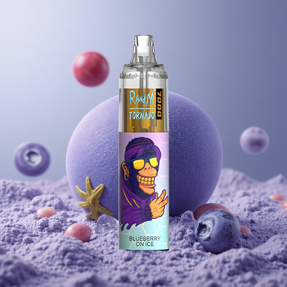 RandM Fumot Tornado 7000 Puffs Čučoriedka na ľade 14ML Type-C Slovakia vape wholesale