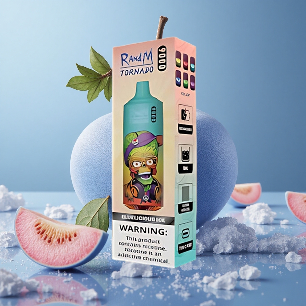 RandM Tornado 9000 Puffs 18 mL Modrá Ledová Slovakia vape wholesale