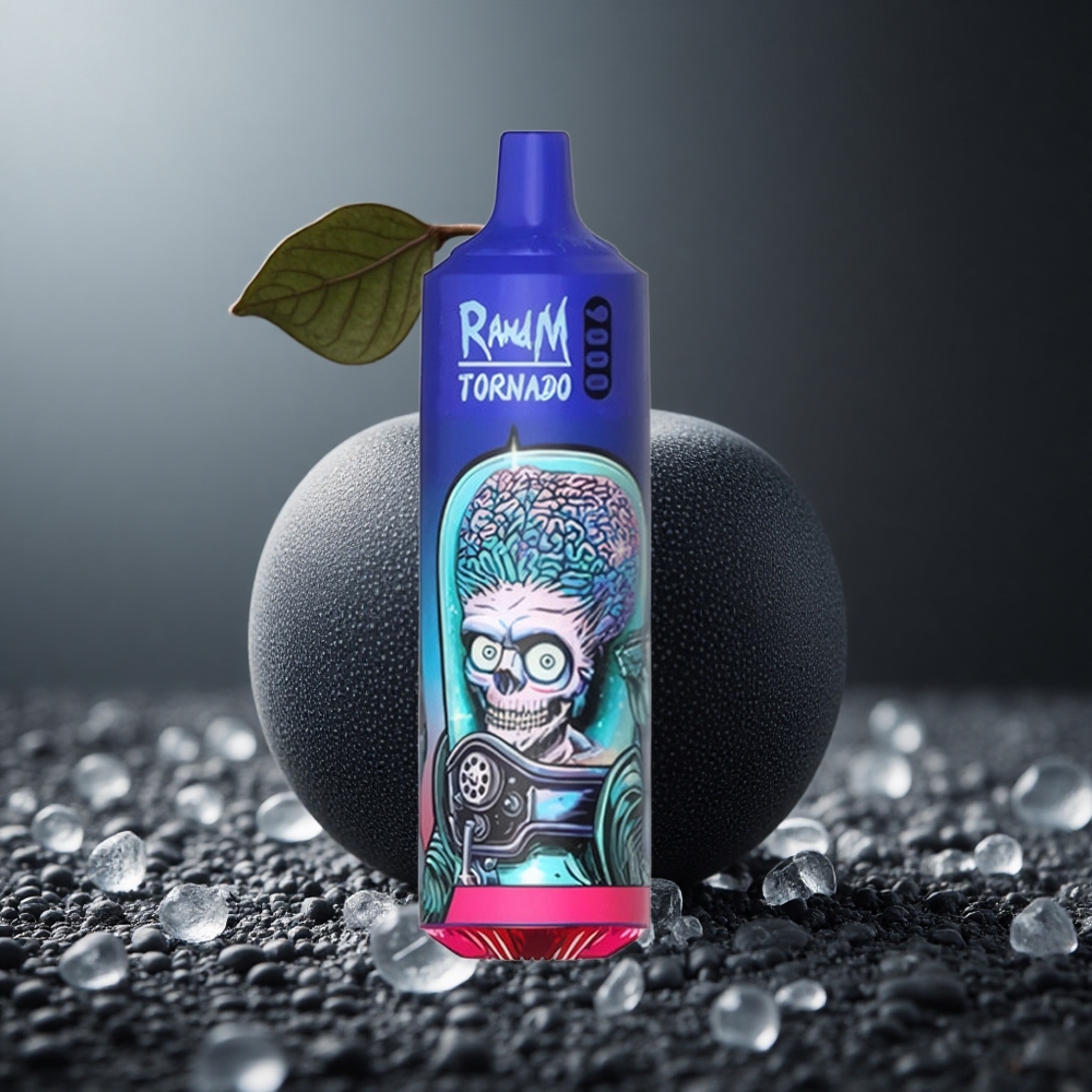 RandM Tornado 9000 Puffs 18 mL Čierny ľad Slovakia vape wholesale