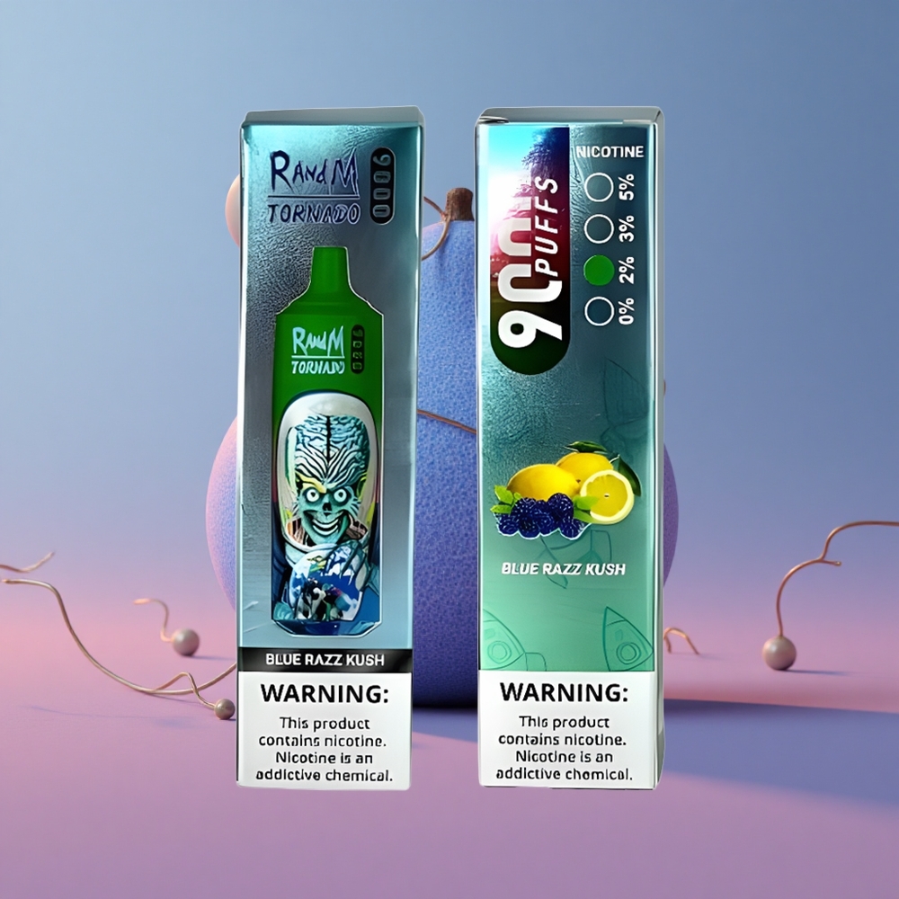 RandM Tornado 9000 Puffs Blue Razz Mesh Coil Slovakia vape wholesale