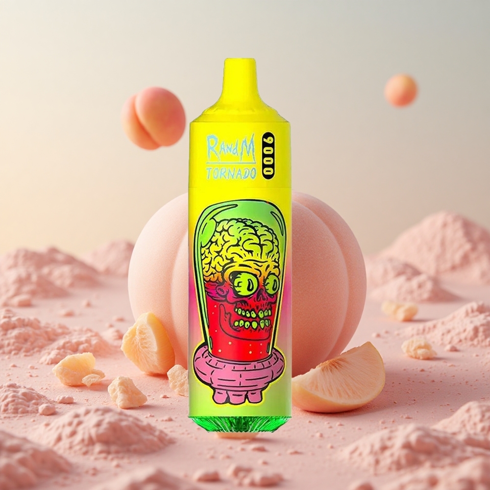 RandM Tornado 9000 Puffs Broskyňa ľad (54 Príchutí) Slovakia vape wholesale