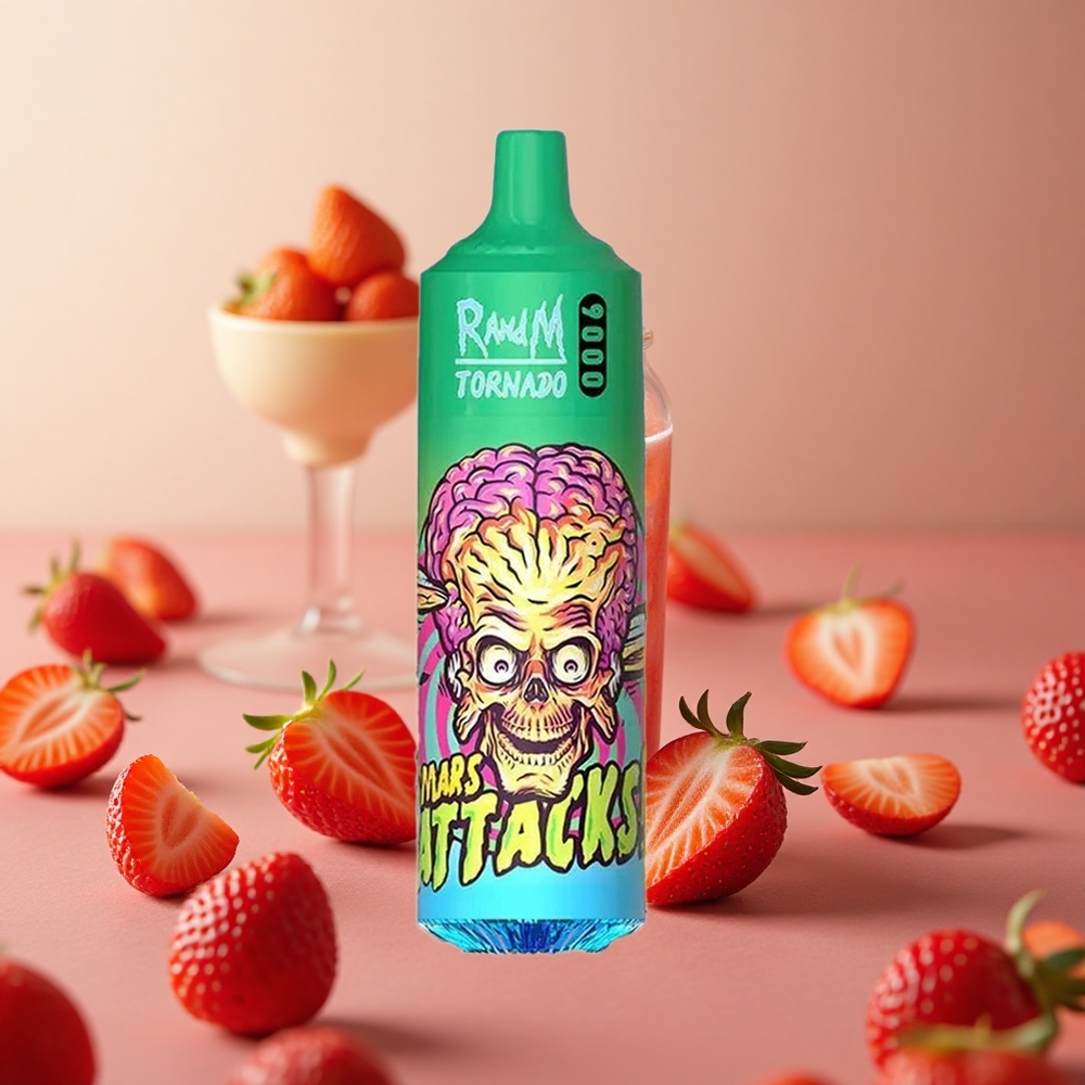 RandM Tornado 9000 Puffs Jahoda Limonáda 18mL Mesh Slovakia vape wholesale