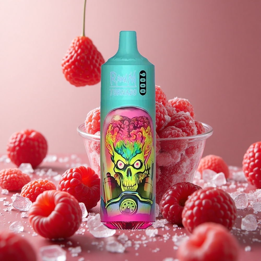 RandM Tornado 9000 Puffs Jahoda Malina Čerešňa Ľad Mesh Coil Slovakia vape wholesale