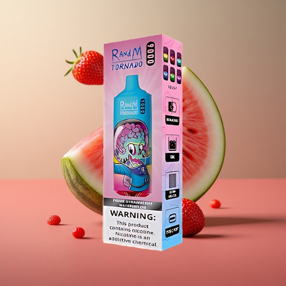 RandM Tornado 9000 Puffs Jahoda Melón Mesh Coil Slovakia vape wholesale