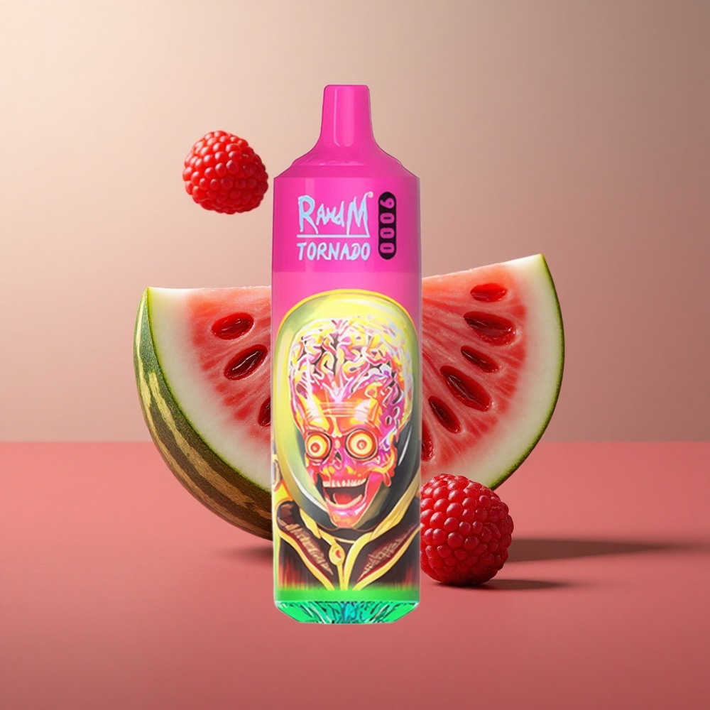 RandM Tornado 9000 Puffs Malina Vodný melón 18 mL Slovakia vape wholesale