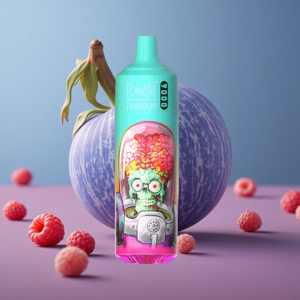 RandM Tornado 9000 Puffs Modrá Kyslá Malina Mesh Coil Slovakia vape wholesale