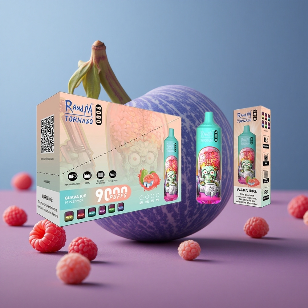 RandM Tornado 9000 Puffs Modrá Kyslá Malina Mesh Coil Slovakia vape wholesale