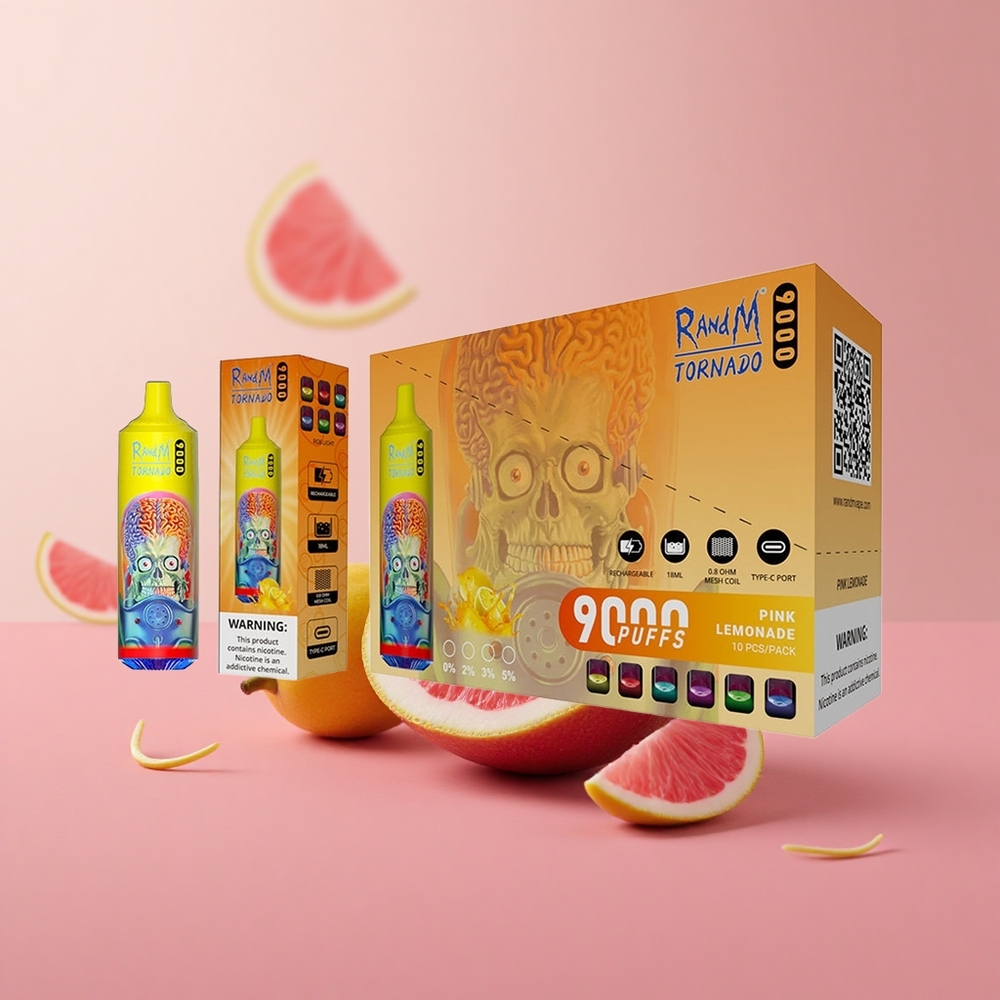 RandM Tornado 9000 Puffs Ružová Limonáda Mesh Coil Slovakia vape wholesale