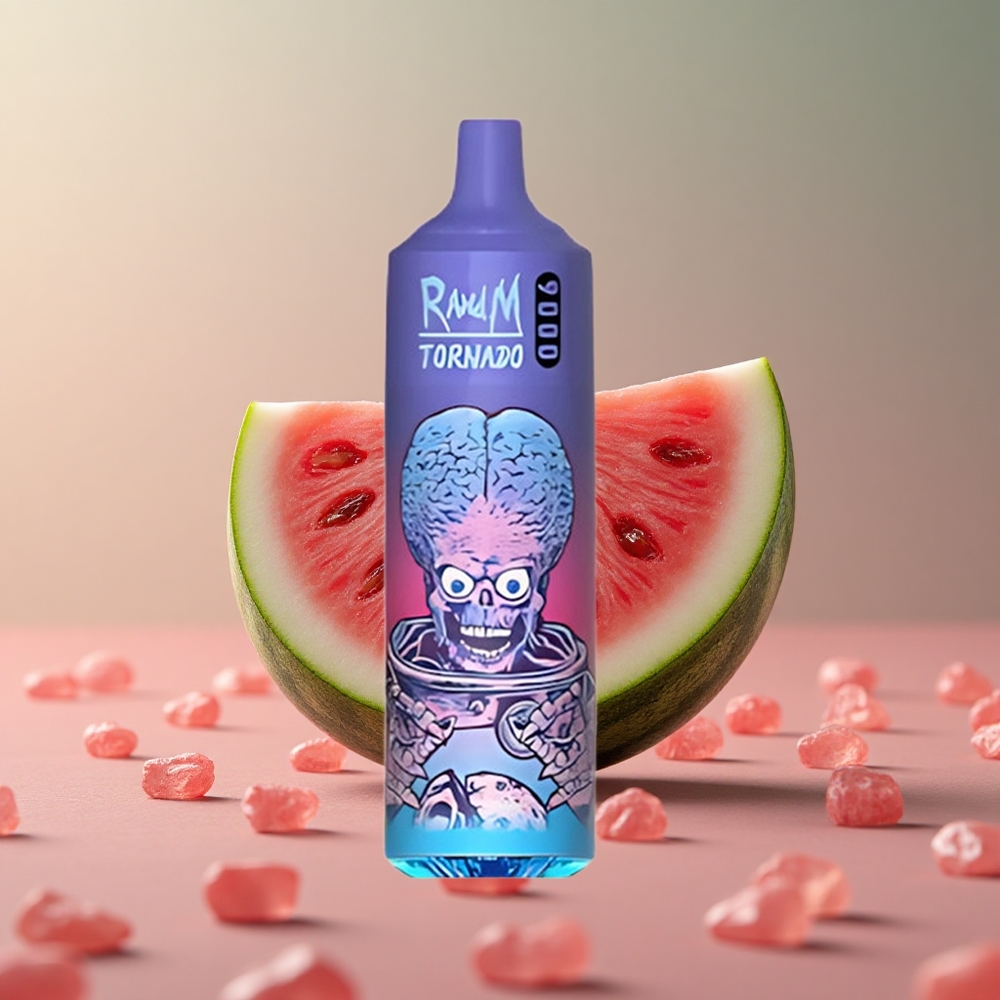 RandM Tornado 9000 Puffs Vodný melón Brazz Ľad s 18 mL a 54 Príchutí Slovakia vape wholesale