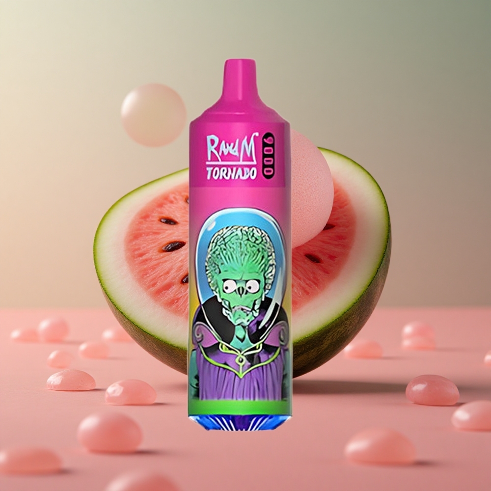 RandM Tornado 9000 Puffs Watermelon Bubble Gum (Melónová žuvačka) 54 Príchutí Slovakia vape wholesale