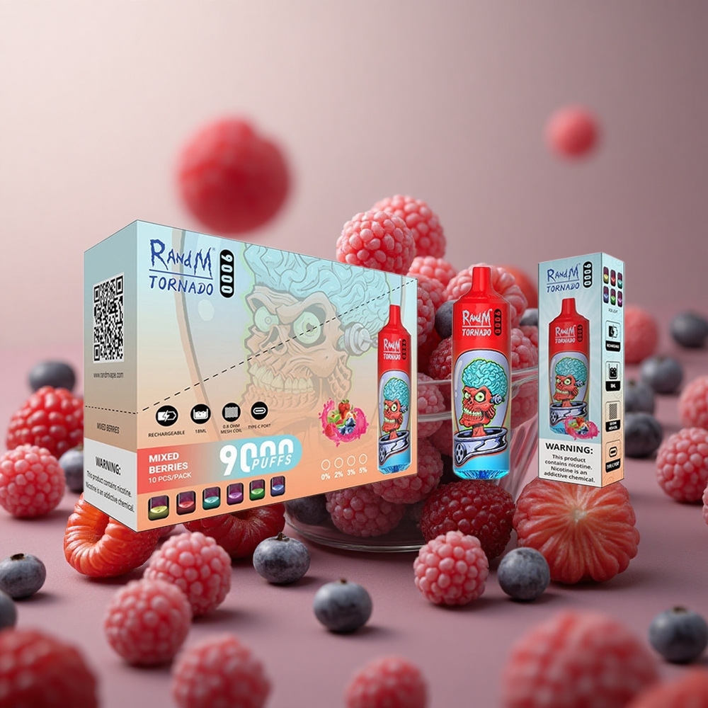 RandM Tornado 9000 Puffs Zmiešané Bobule 18 mL Mesh Coil Slovakia vape wholesale
