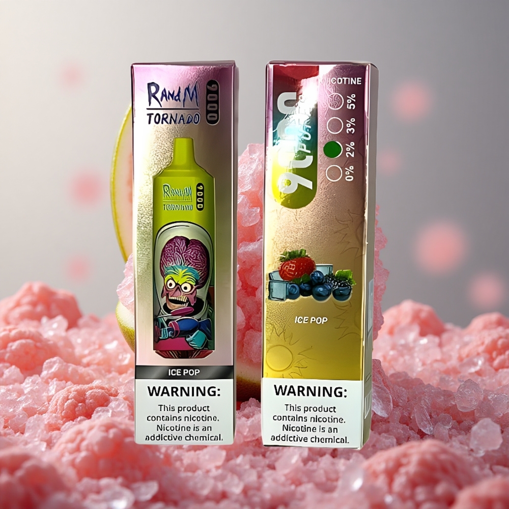 RandM Tornado 9000 Puffs Ľadový Pop 18 mL Mesh Coil Slovakia vape wholesale