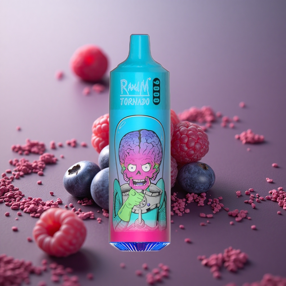 RandM Tornado 9000 Puffs Čučoriedka Malina Mesh Coil Slovakia vape wholesale